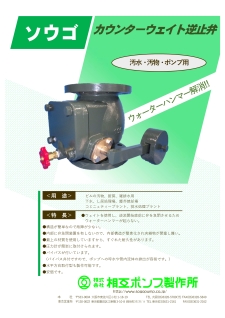 CW型 カウンターウェイト逆止弁